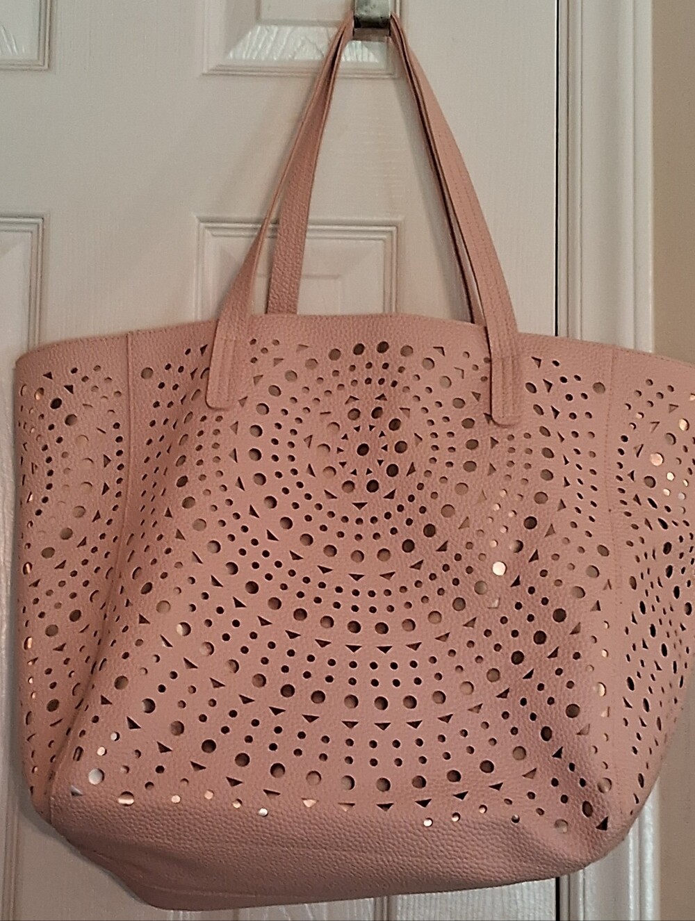 Bath And Body Works Women's Pink Laser-Cut Tote Bag